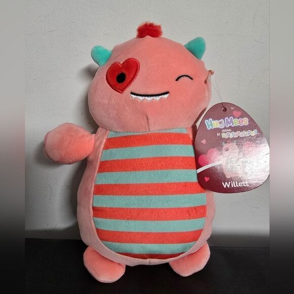 Squishmallows Hugmees 10” Willett Pink Nwt Valentine Eastet Monster Plush New - Picture 1 of 5